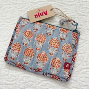 Anju Chippa Artisan Block Print Quilted Zipper Pouch